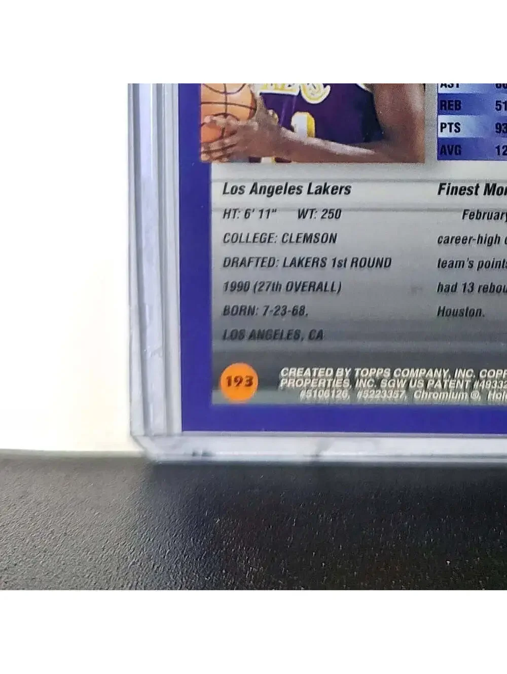 Elden Campbell 1994-95 Topps Finest #193 Basketball Card